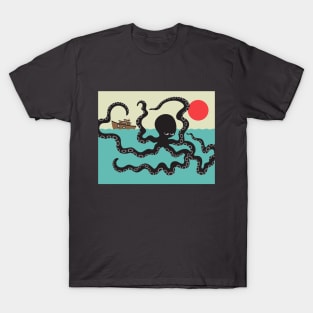 AKKOROKAMUI Giant Sea Monster Ocean Octopus Cryptid - UnBlink Studio by Jackie Tahara T-Shirt